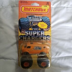 1987 Matchbox Super Chargers Orange " Rollin Thunder" Chevrolet Toy Van New